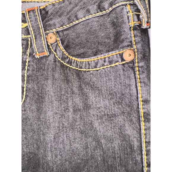 True Religion Dark Wash Low Rise Bootcut Jeans Womens Size 28 USA-Made Denim - Picture 6 of 12